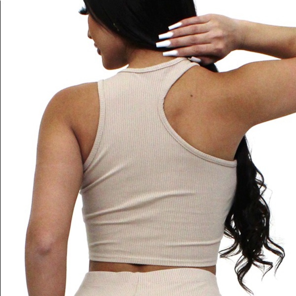 Beige Crop Set - Picture 3 of 3